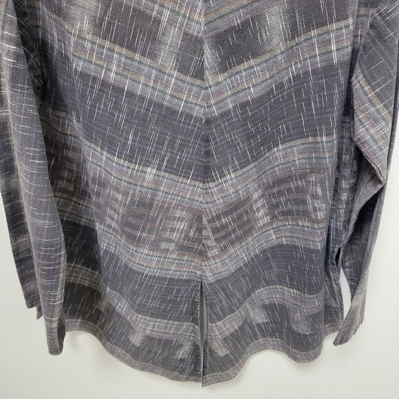 Yasuko Kurisaka Striped Cotton Button Jacket One Size Lagenlook - Picture 6 of 8